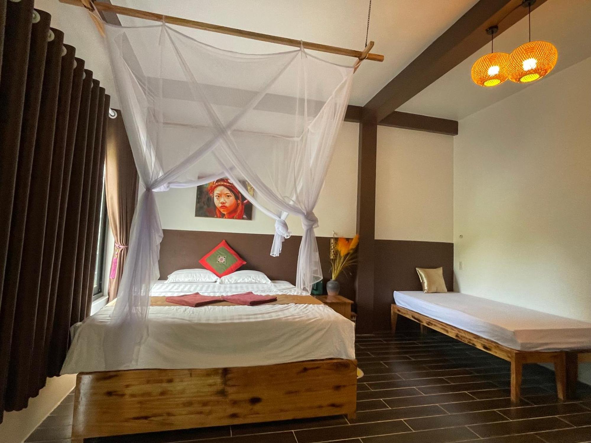 Vu Linh Palm House Homestay - Bungalow Yen Bai Extérieur photo