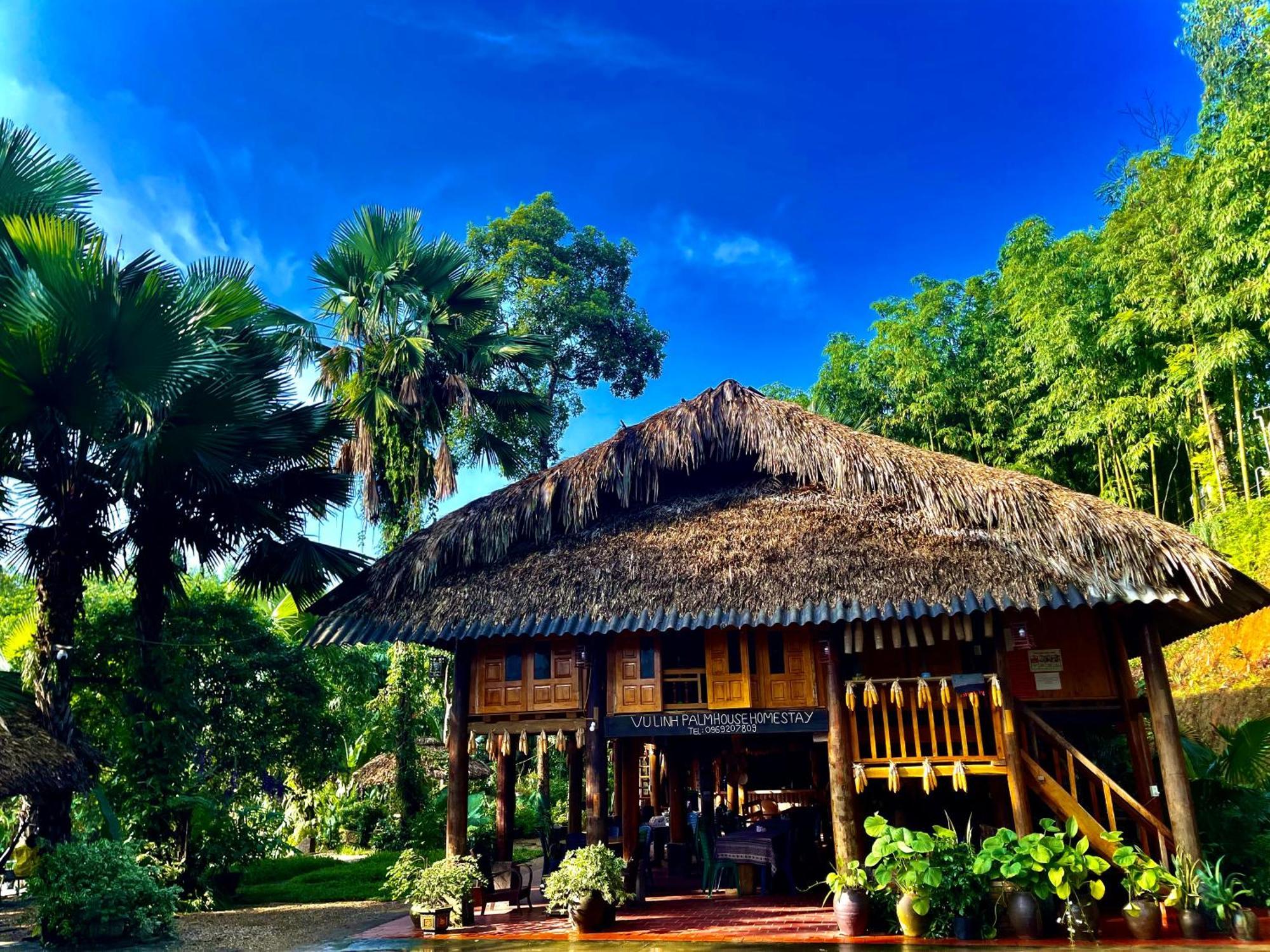 Vu Linh Palm House Homestay - Bungalow Yen Bai Extérieur photo