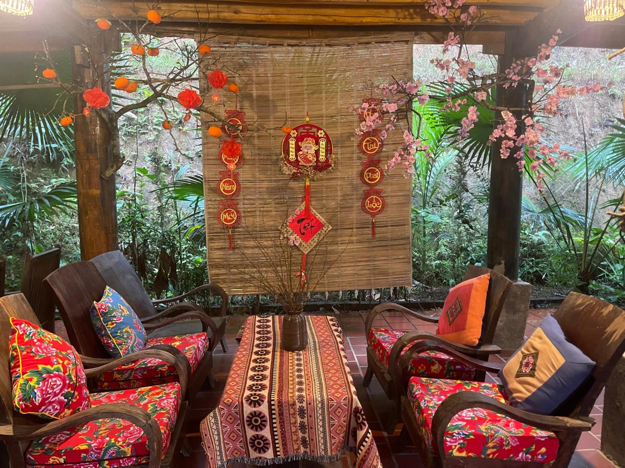 Vu Linh Palm House Homestay - Bungalow Yen Bai Extérieur photo