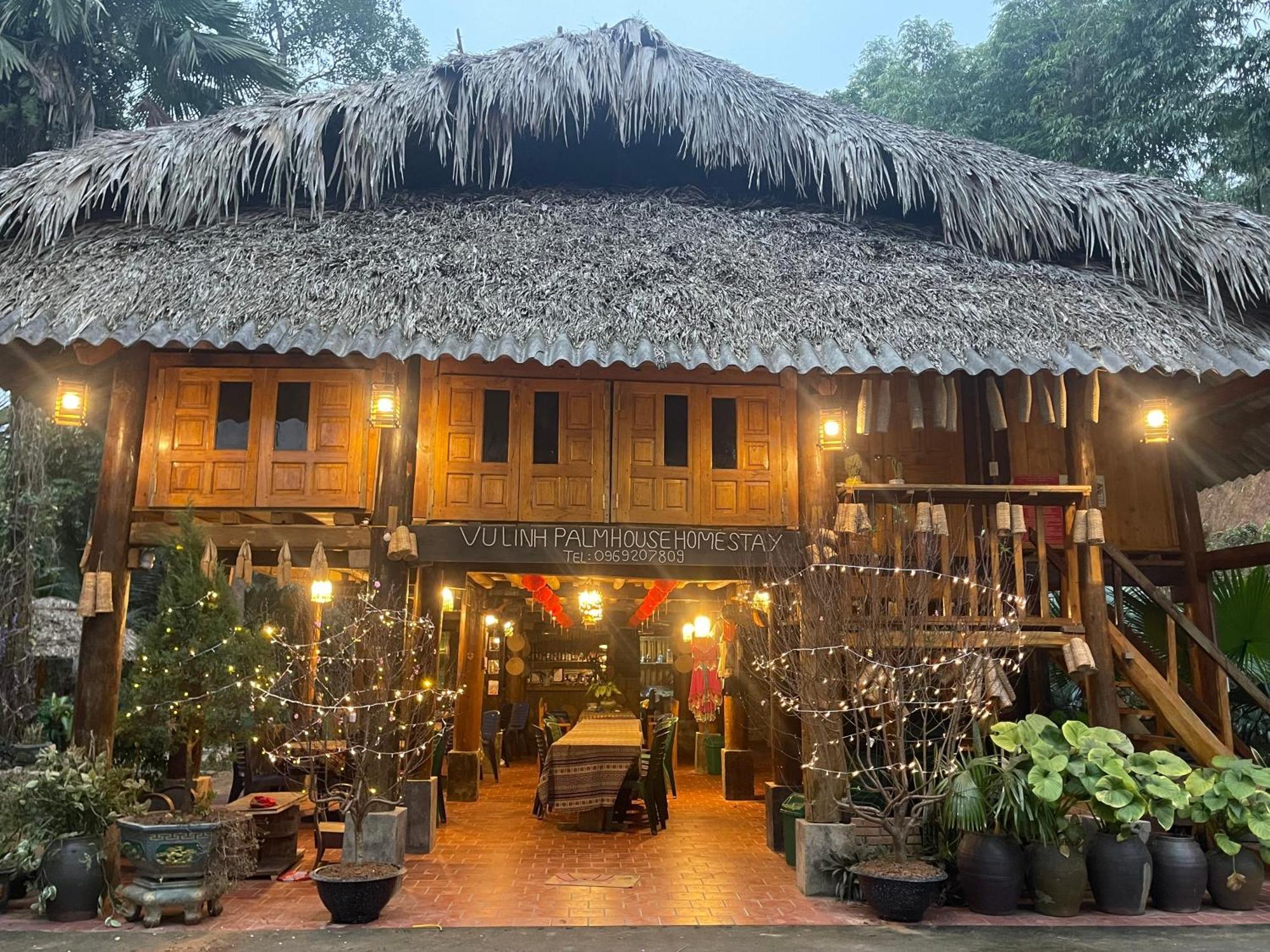 Vu Linh Palm House Homestay - Bungalow Yen Bai Extérieur photo